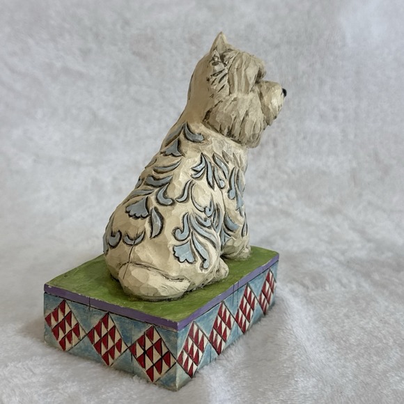 2007 Heartwood Creek Jim Shore Dog "WINSTON" Figure Patchwork Base #4009746 - Picture 2 of 6